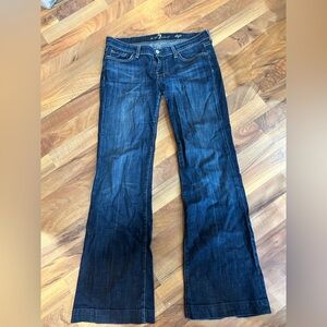 7 For All Mankind Indigo Wide Leg Jeans